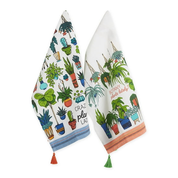 Assorted Crazy Plant Lady Printed Dishtowel (Set of 2)