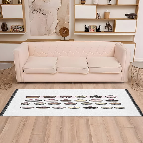 Assorted Cupcakes Collection 72x23.5" Bedroom Runner Rug, Durable and Non-Slip for Hallways and Living Rooms
