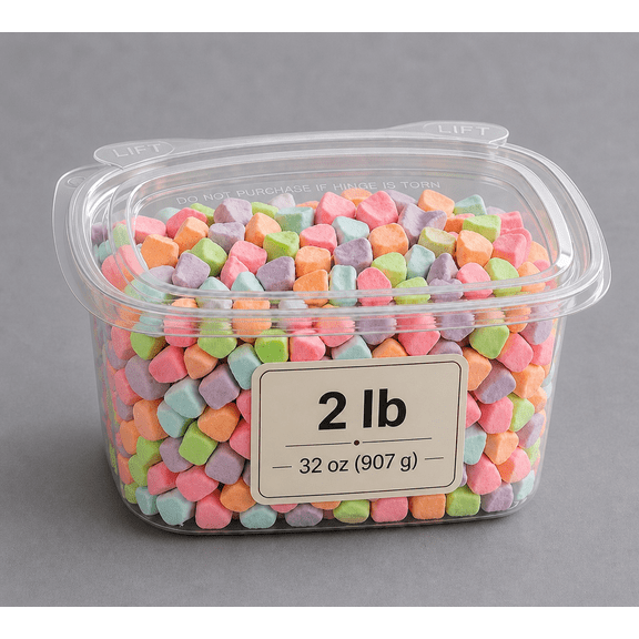 Assorted Dehydrated Marshmallows, 2 lb, Soft Colorful Cereal Marshmallow Bits for Baking, Hot Cocoa, Desserts and Toppings