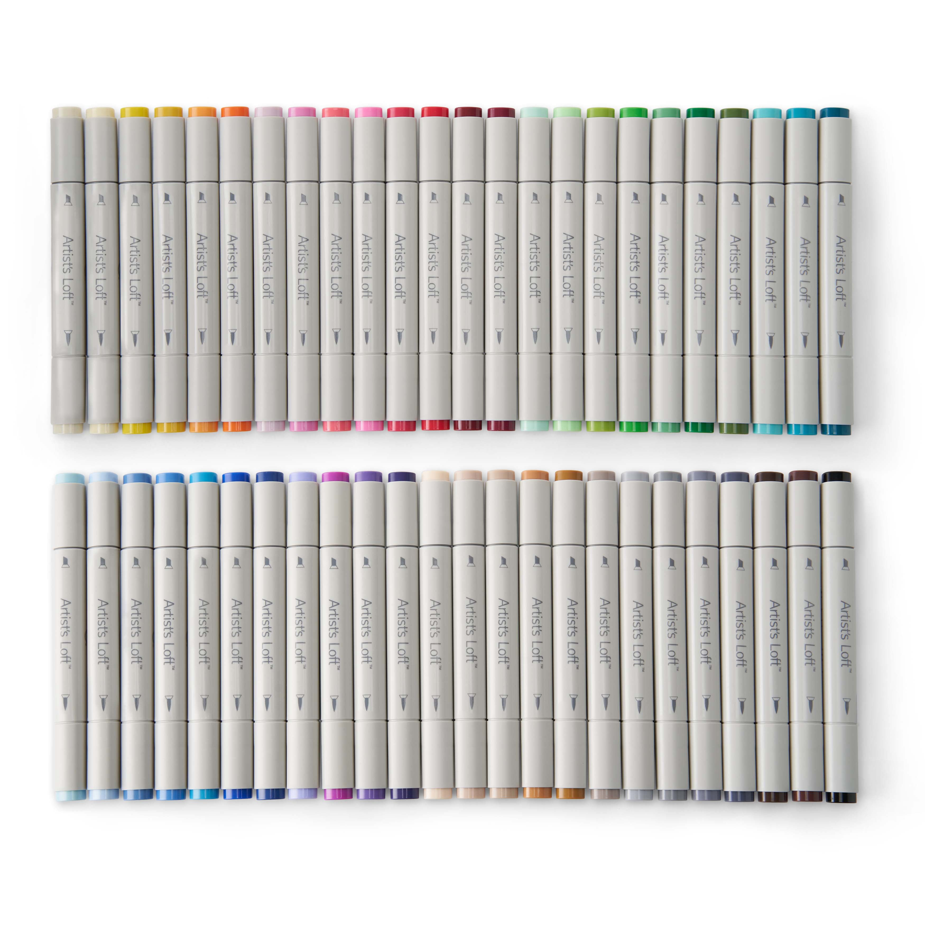 Artist's Loft Assorted Dual Tip Sketch Markers - Blendable, Quick-Drying Alcohol-Based Markers for Drawing, Sketching, and Calligraphy, 6 Pack