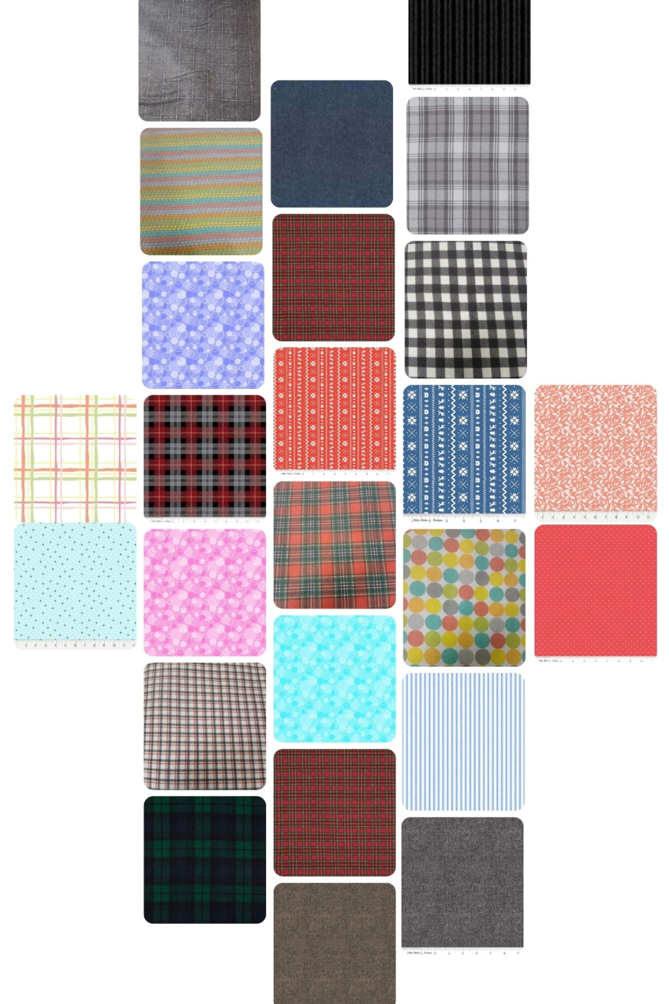 Assorted Flannel Fabric - 1 lb Scrap Bundle (Single Bundle)