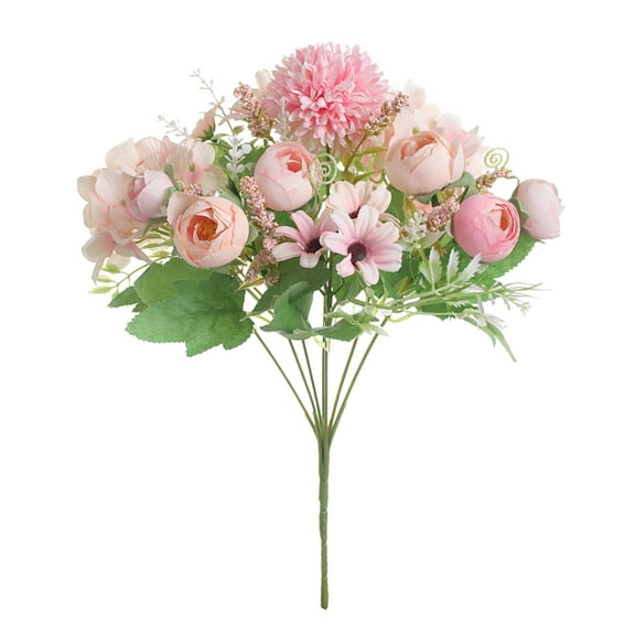 Assorted Artificial Flower Bud Bundle for Bouquet Photography Props Home Office Wedding Decoration Light