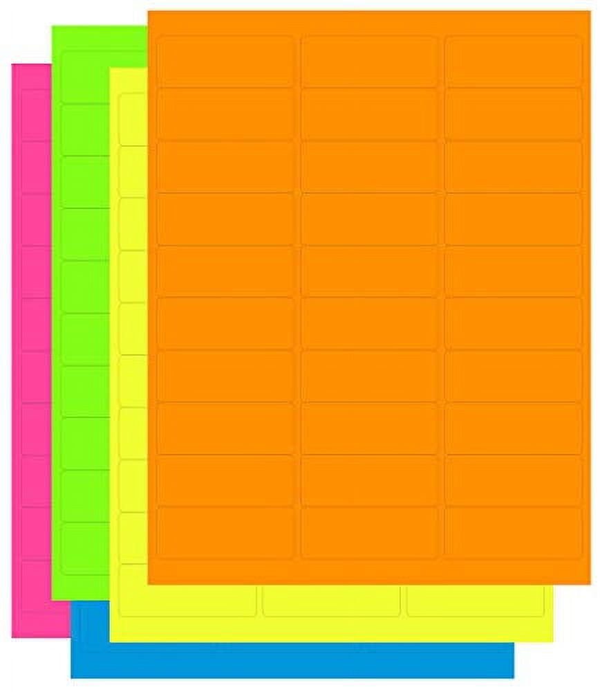 Next Day Labels - Assorted Fluorescent Sticky Printable Adhesive ...