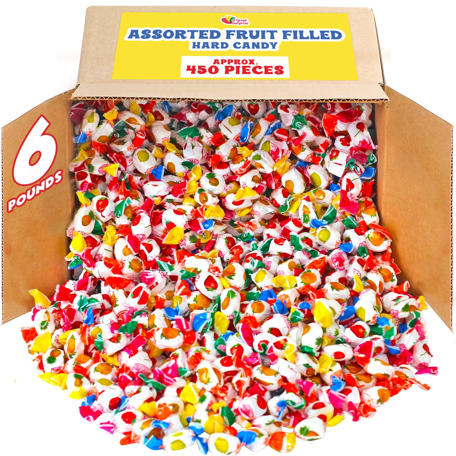 Assorted FruitFilled Hard Candy AIF4 6 Pounds Fruit Flavored Hard