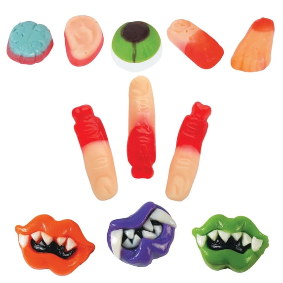 Assorted Fruit Flavor Gummy Body Part Assortment – 135 Pc.