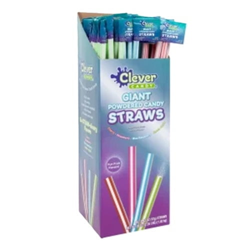 Assorted Giant Powder Candy Straws 0.42 oz.