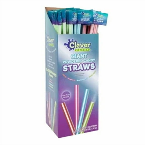 Assorted Giant Powder Candy Straws 0.42 oz.