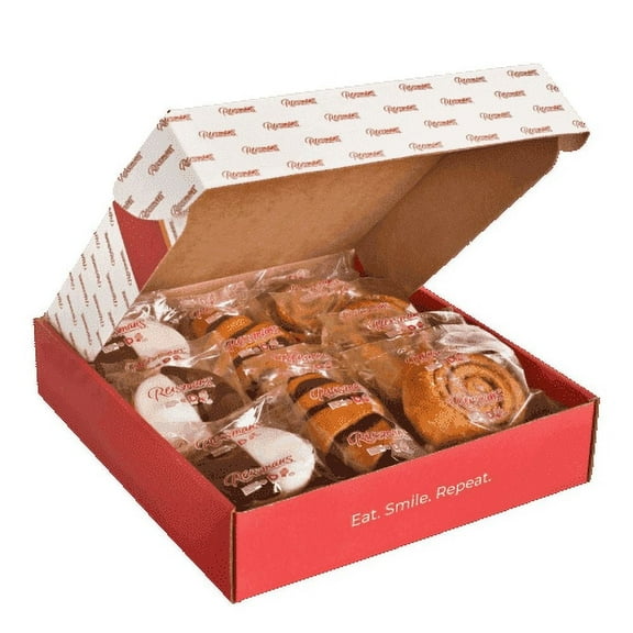 Reismans Danish Cookies, Black & White, and Croissant Assorted Pastry Gift Box, 16-Pack