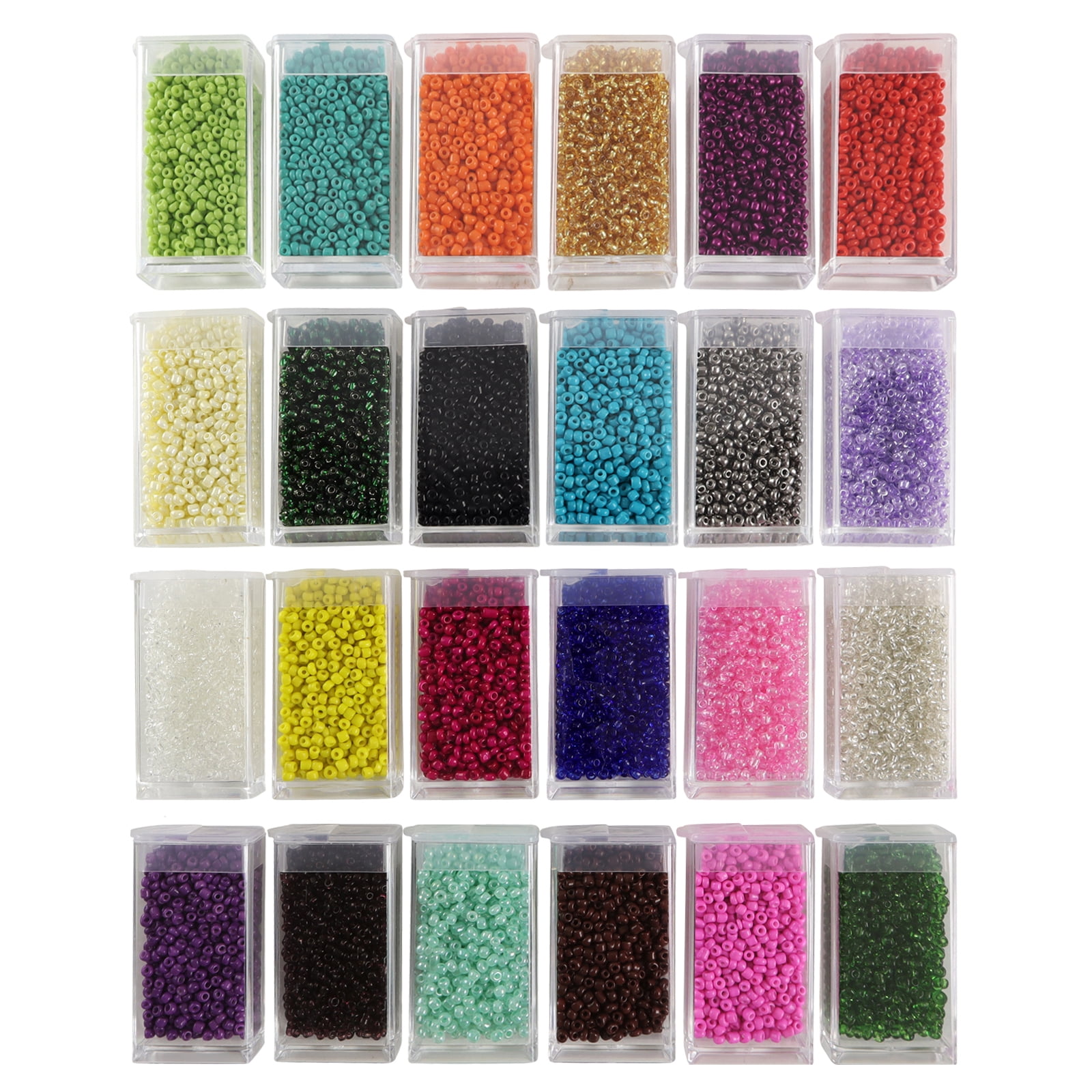 Assorted Glass Seed Beads by Bead Landing - Glass Beads for Making Jewelry - Clothing - Embellishments - and Arts & Crafts - 1 Pack