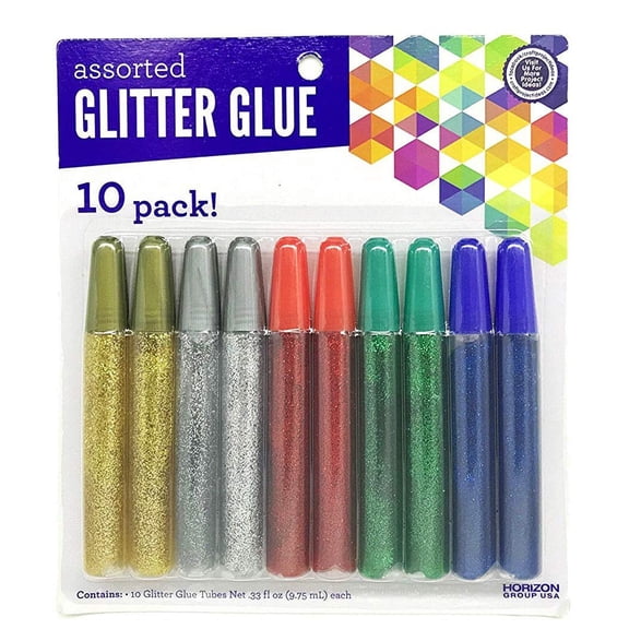 Assorted Glitter Glue Sticks, 10 Pack