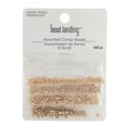 thumbnail image 1 of Assorted Gold Metal Crimp Beads by Bead Landing – 600 Pieces per Pack (7,200 Total) - 4 Sizes in Mixed Finishes for Jewelry Making - Brass - 12 Pack, 1 of 3