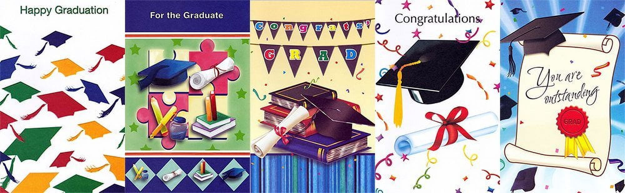Assorted Graduation Greeting Cards - 60 Pack