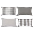 thumbnail image 1 of DII 12x20" Modern Cotton Assorted Pillow Cover in Gray/White (Set of 4), 1 of 3