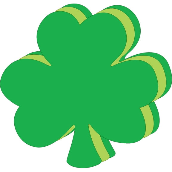 SHAPES ETC.  Green Shamrock Assorted Color Creative Cut-Outs- 5.5&rdquo;