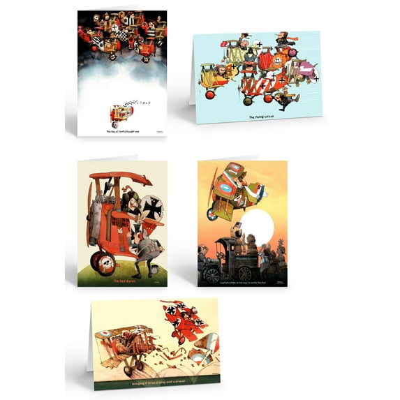 Assorted Historical Aviation Note Cards - 10 Note Cards with Envelopes - Airplan