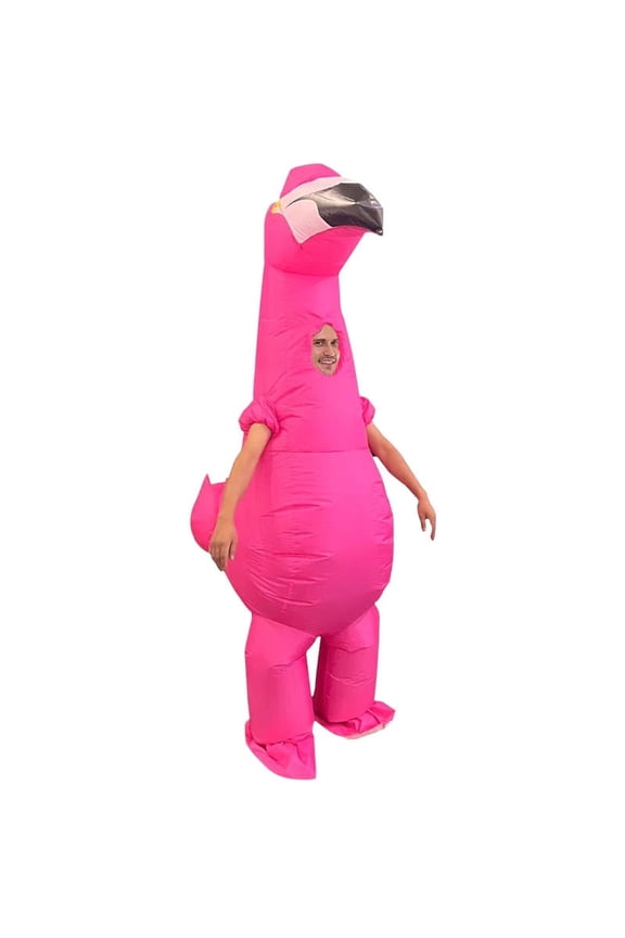 Assorted Inflatable Costume Set For Adults - Animal, Food & Character Funny Party Outfits,Height 4'11"-6'3",flamingo