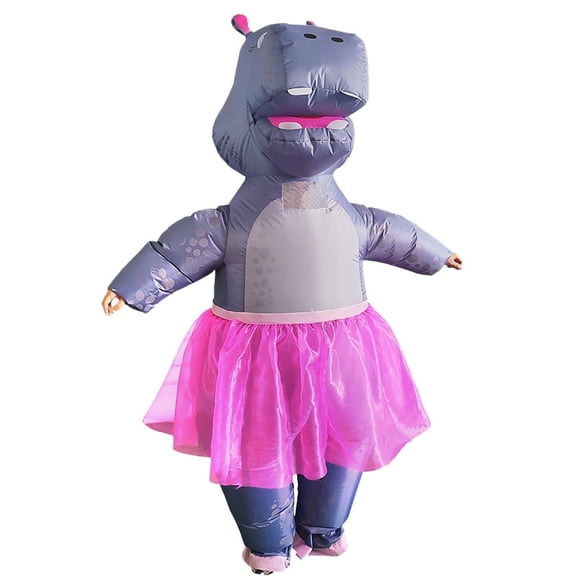 Assorted Inflatable Costume Set For Adults - Animal, Food & Character Funny Party Outfits,Height 4'11"-6'3",hippopotamus