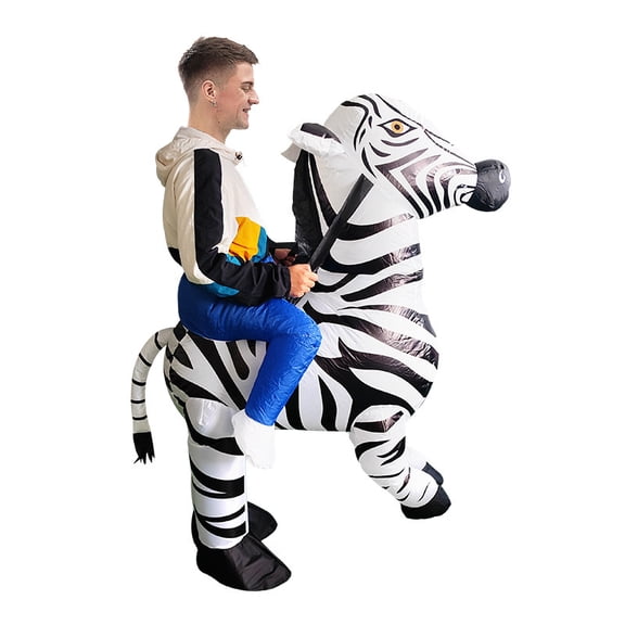 Assorted Inflatable Costume Set For Adults - Animal, Food & Character Funny Party Outfits,Height 4'11"-6'3",zebra