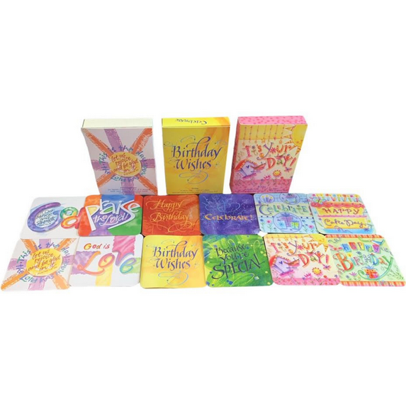 Assorted Inspirational Birthday Box Card Assortment Scripture Bible Verse Encouragement Greeting 48 Cards with envelopes
