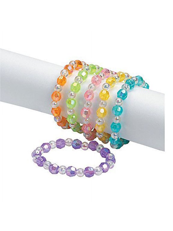 Assorted Iridescent Beaded Bracelets - Jewelry - 24 Pieces
