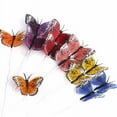 thumbnail image 1 of Assorted Jewel Color Mini Monarch Feather Artificial Butterflies, 1 of 3