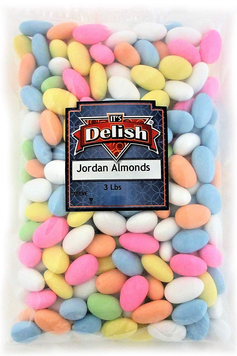 Assorted Jordan Almonds Pastel Colors by Its Delish, 3 LBS Bulk