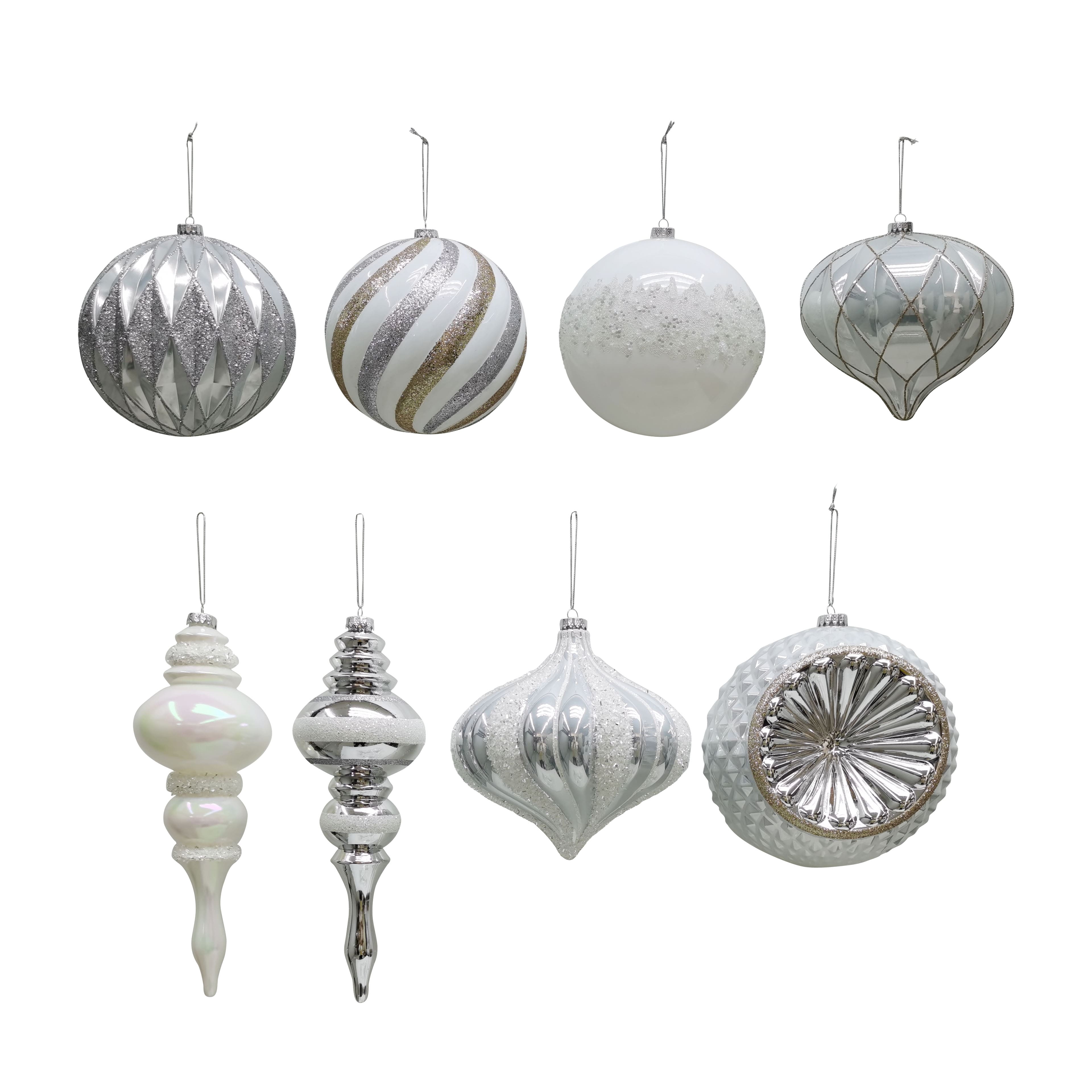 Assorted Jumbo Metallic & White Shatterproof Ornament by Ashland®, 1pc
