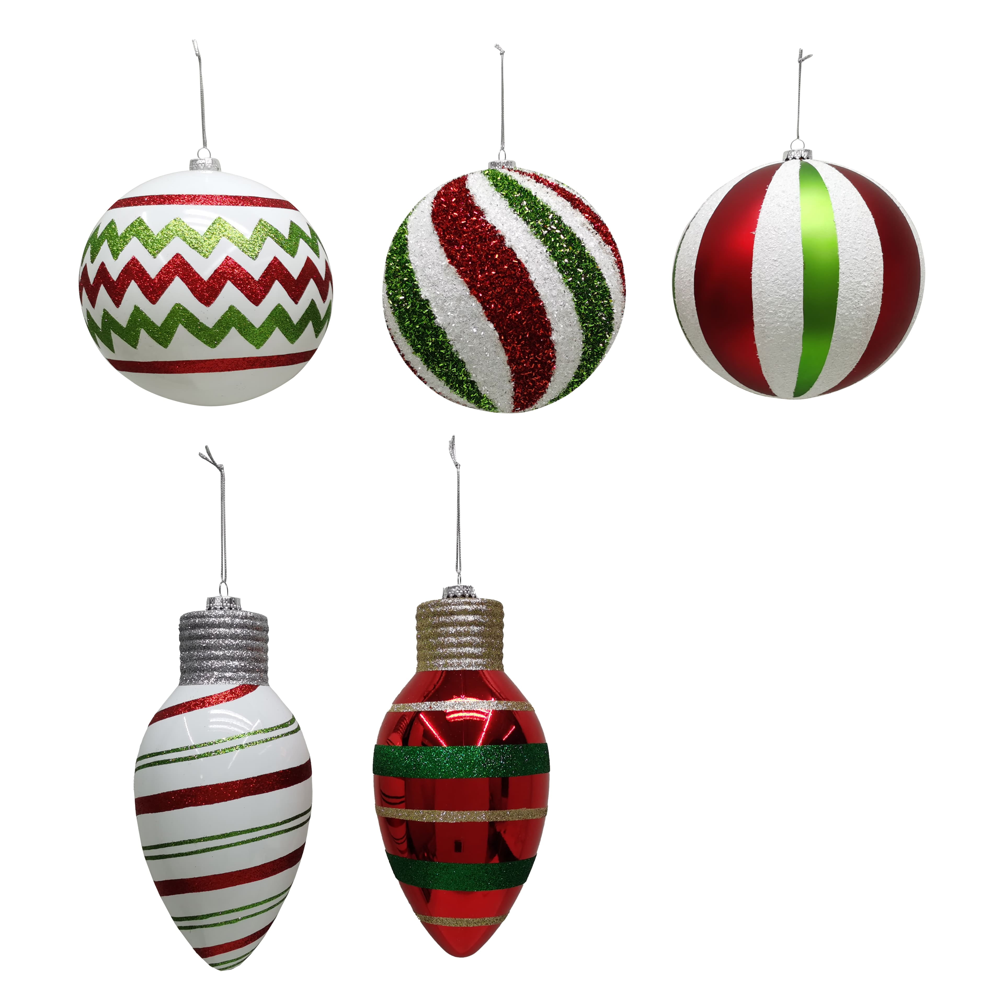 Assorted Jumbo Peppermint Shatterproof Ornament by Ashland®, 1pc