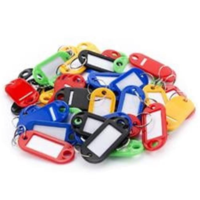 Assorted Key Tags - Large - 100 Pack - Color-Coded for Easy Identification