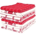 thumbnail image 1 of KAF Home Assorted Cotton Kitchen Towels Set, Flat Dish Towels, 18” x 28”, Red, 10 Pack, 1 of 8