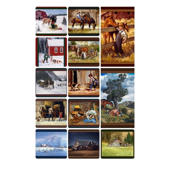 Assorted MDG Western Cotton Panel Flat Fold Bundle 20 Panels