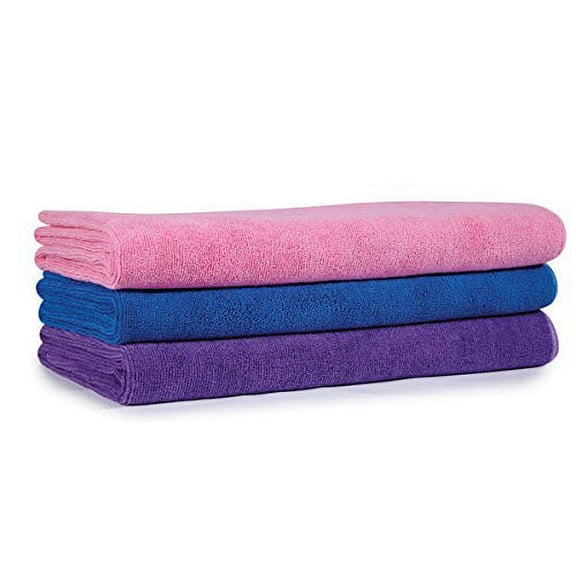 Assorted Microfiber Grooming Towels for Dogs & Pets Bulk Packs Soft! Absorbent! (24 Towels Asst Microfiber - 48 x 28)