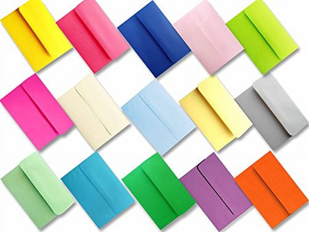 100 outlet Boxed Rainbow Multi Assorted Envelopes for Invitations Announcements Showers Response Cards, Birthdays Enclosures Weddings A2 A6 A7