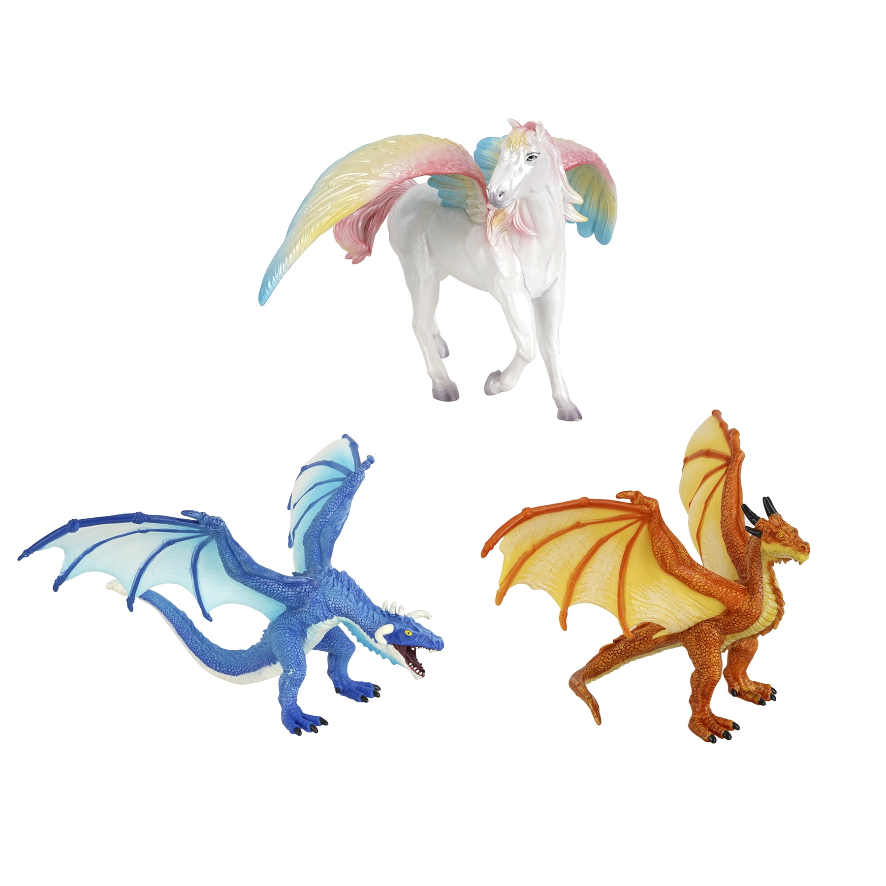 Assorted Mythical Animal Figures Set in Vibrant Colors