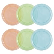 Neon Blacklight-Reactive Plastic Plates, 9, Assorted Colors, 6 Pieces, by Way To Celebrate