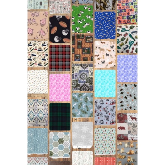 Assorted Novelty Flannel Fabric - 1 lb Scrap Bundle