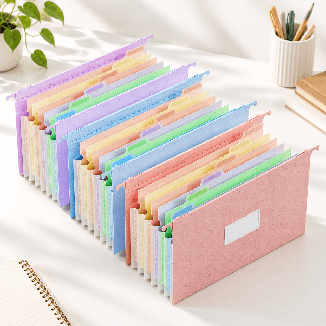 Assorted Pastel 8.5x14 Inches Legal Size Hanging File Folders with 7 ...