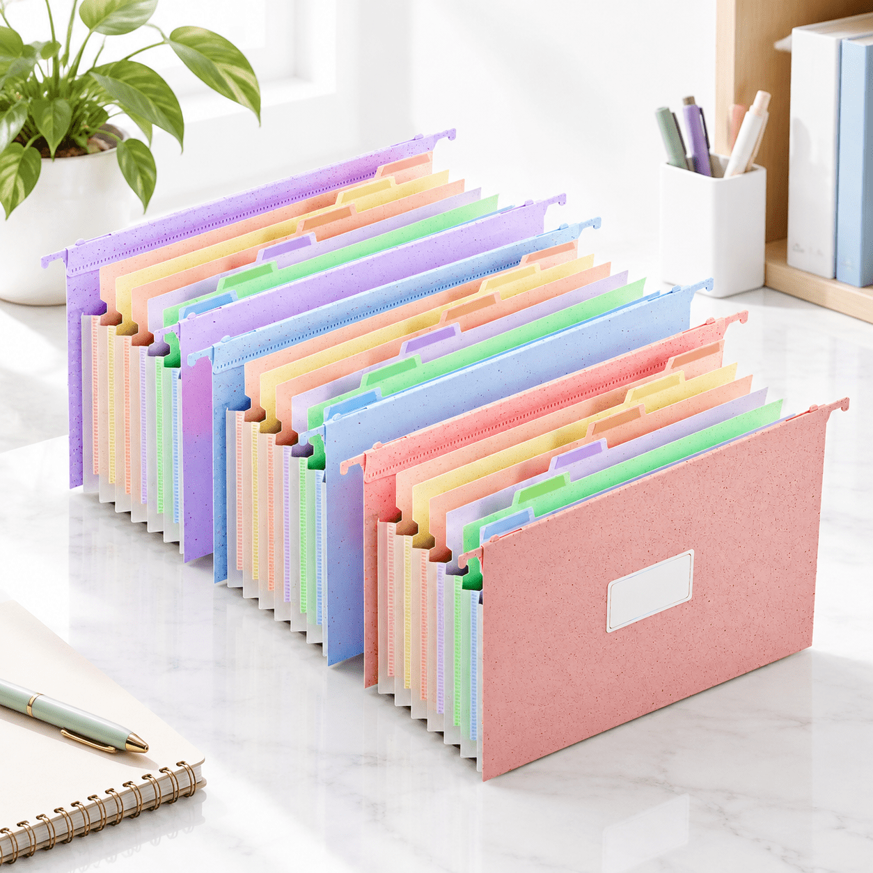 Assorted Pastel 8.5x14 Inches Legal Size Hanging File Folders with 7 ...