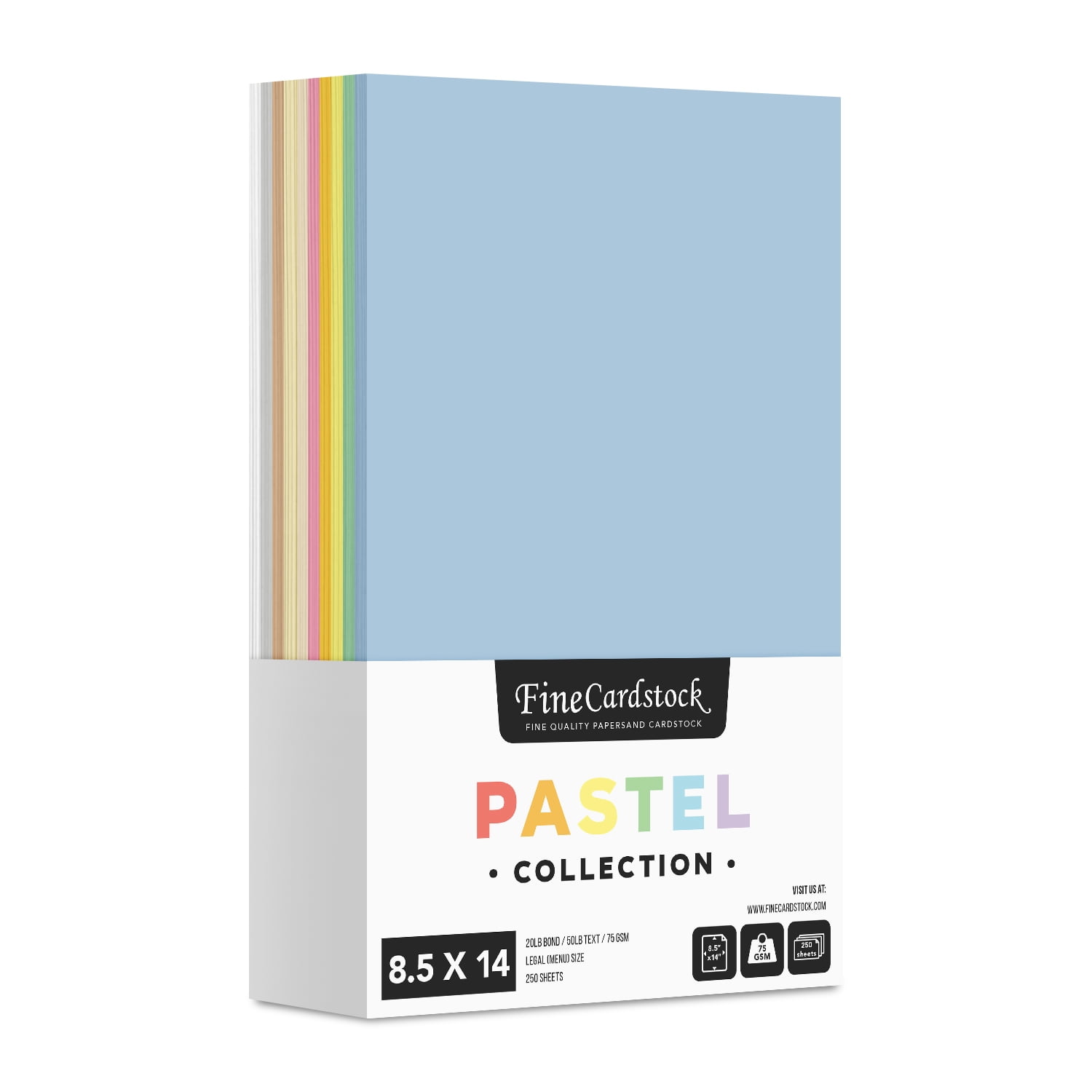 Printworks Assorted Pastel Colors Cardstock - 50 ct