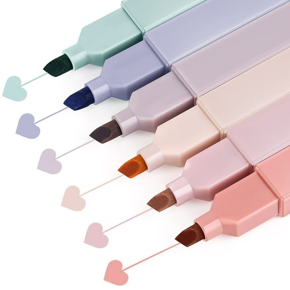 Assorted Pastel Mild Chisel Tip Highlighter Marker Pens Multi Tone Ink For Journaling Note Taking Document Marking