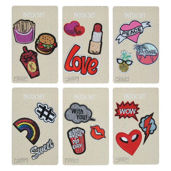 Assorted Patches Tween - Apparel Accessories - Accessories - Misc Accessories - 18 Pieces