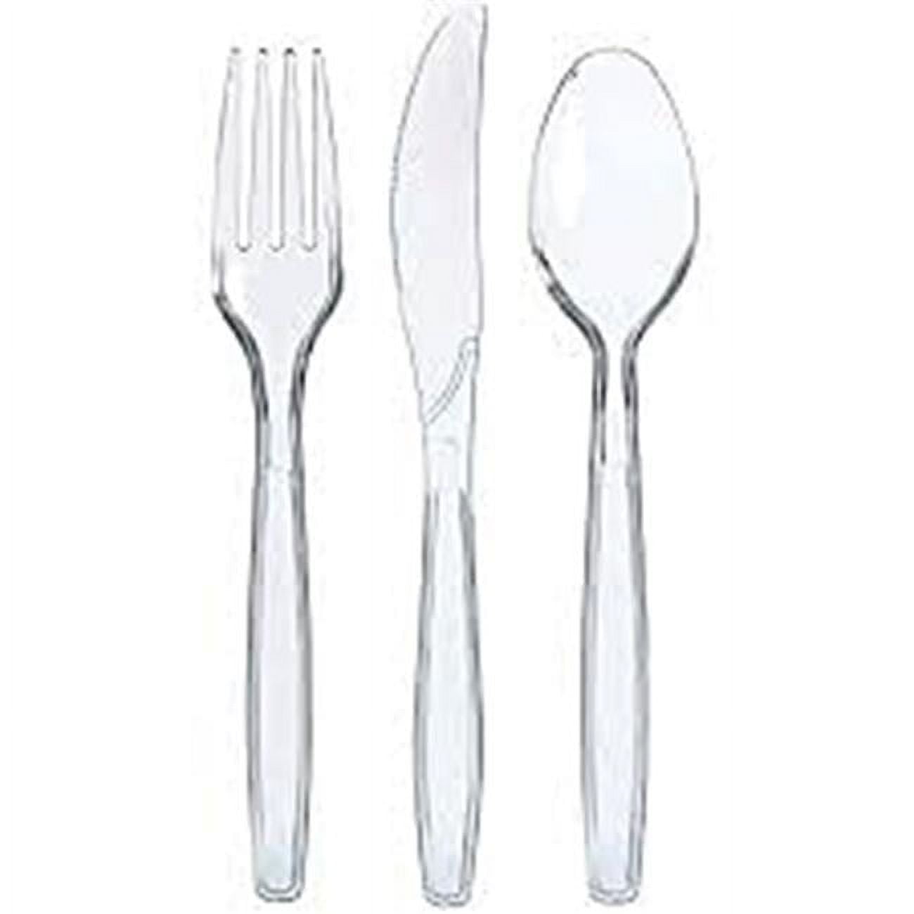 Assorted Plastic Cutlery, Clear 24 Count