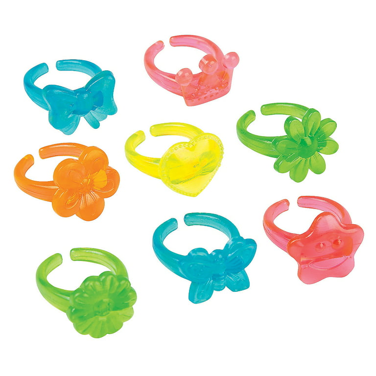 Assorted Plastic Rings - Jewelry - 144 Pieces