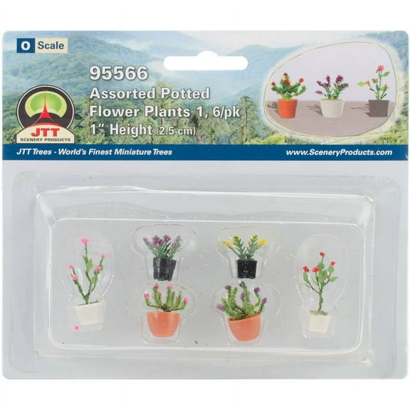 Assorted Potted Flowers, 6pk