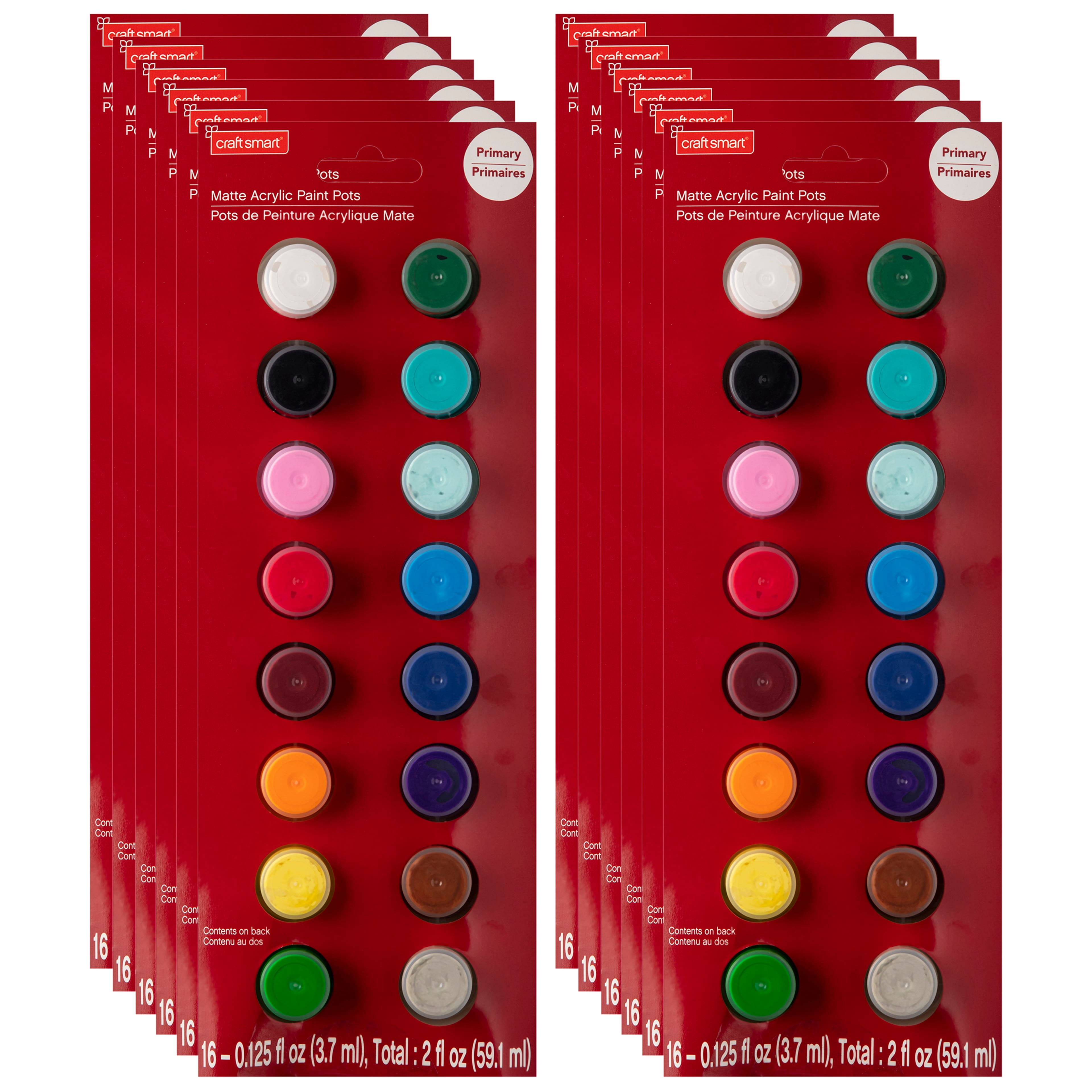 Assorted Primary Acrylic Paint Pot Set by Craft Smart NonToxic Paint