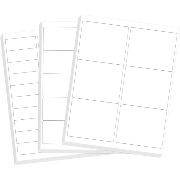 Assorted Printable Sticker Paper, 30 Sheets 8.5" x 11" Address Labels for Laser/Inkjet Printers, Matte White, Strong Adhesive - 460