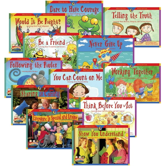 Assorted Publishers Character Education Readers Resource Books 12 Books/Pack (CTP3148)