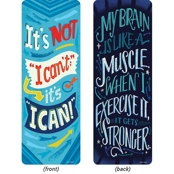 Assorted Publishers Creative Teaching Press What's Your Mindset Motivational Quotes Bookmarks 30 Per