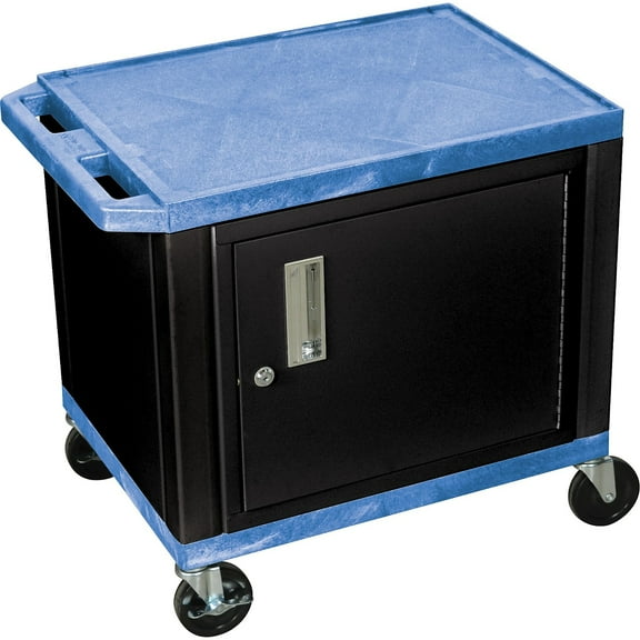 Assorted Publishers H Wilson 26H 2 Shelves Tuffy AV Carts W/Black Cabinet Blue WT26BUC2-B