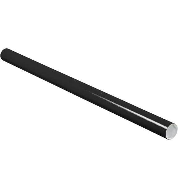 Assorted Publishers Mailing Tubes with Caps 2" x 36" Black 50/Case P2036BL